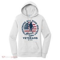 Honoring All Who Served Thank You Veterans Day Us Veterans Women's Hoodie thumb 0