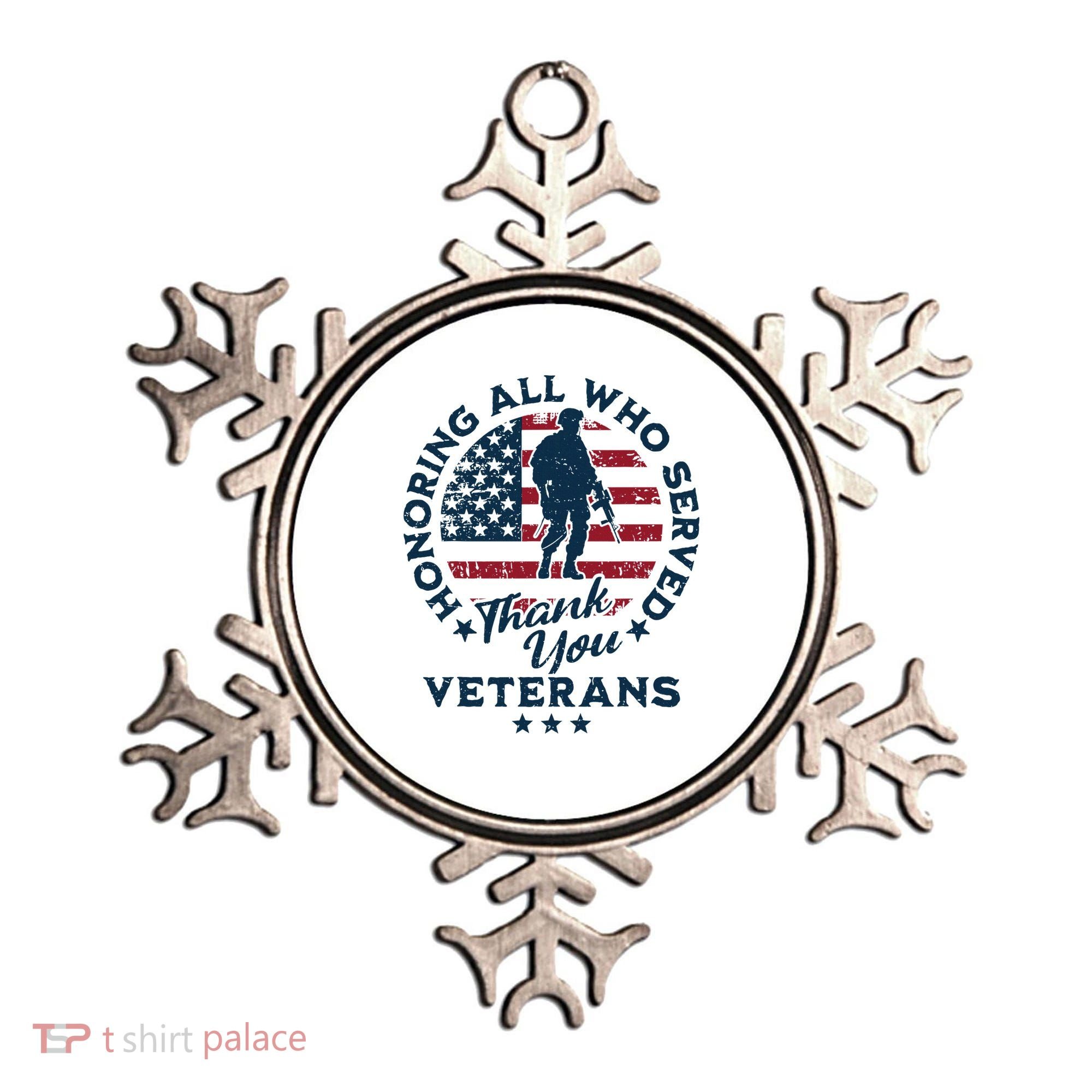 Honoring All Who Served Thank You Veterans Day Us Veterans Ornament