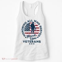 Honoring All Who Served Thank You Veterans Day Us Veterans Women's Tank Top thumb 0