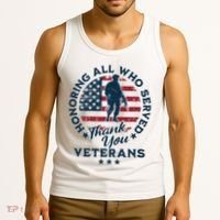 Honoring All Who Served Thank You Veterans Day Us Veterans Tank Top thumb 3