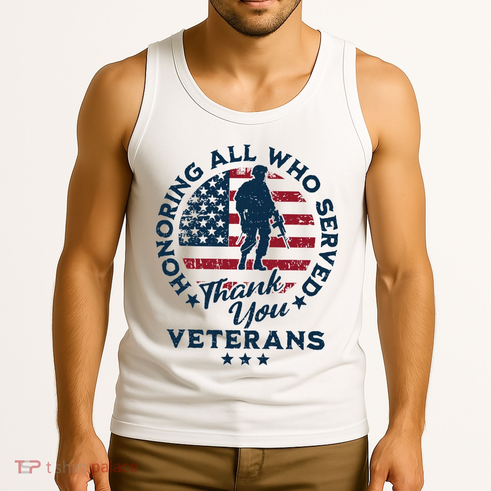 Honoring All Who Served Thank You Veterans Day Us Veterans Tank Top