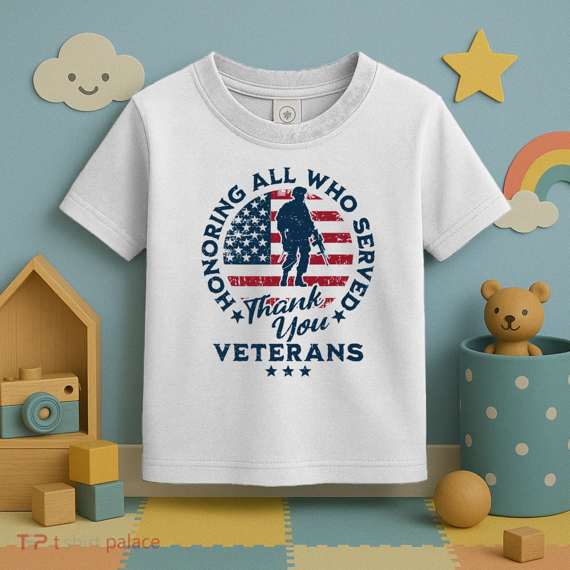 Honoring All Who Served Thank You Veterans Day Us Veterans Toddler T-Shirt