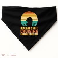 Husband And Wife Cruising Partners For Life USA-Made Doggie Bandana thumb 0
