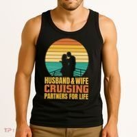 Husband And Wife Cruising Partners For Life Tank Top thumb 3