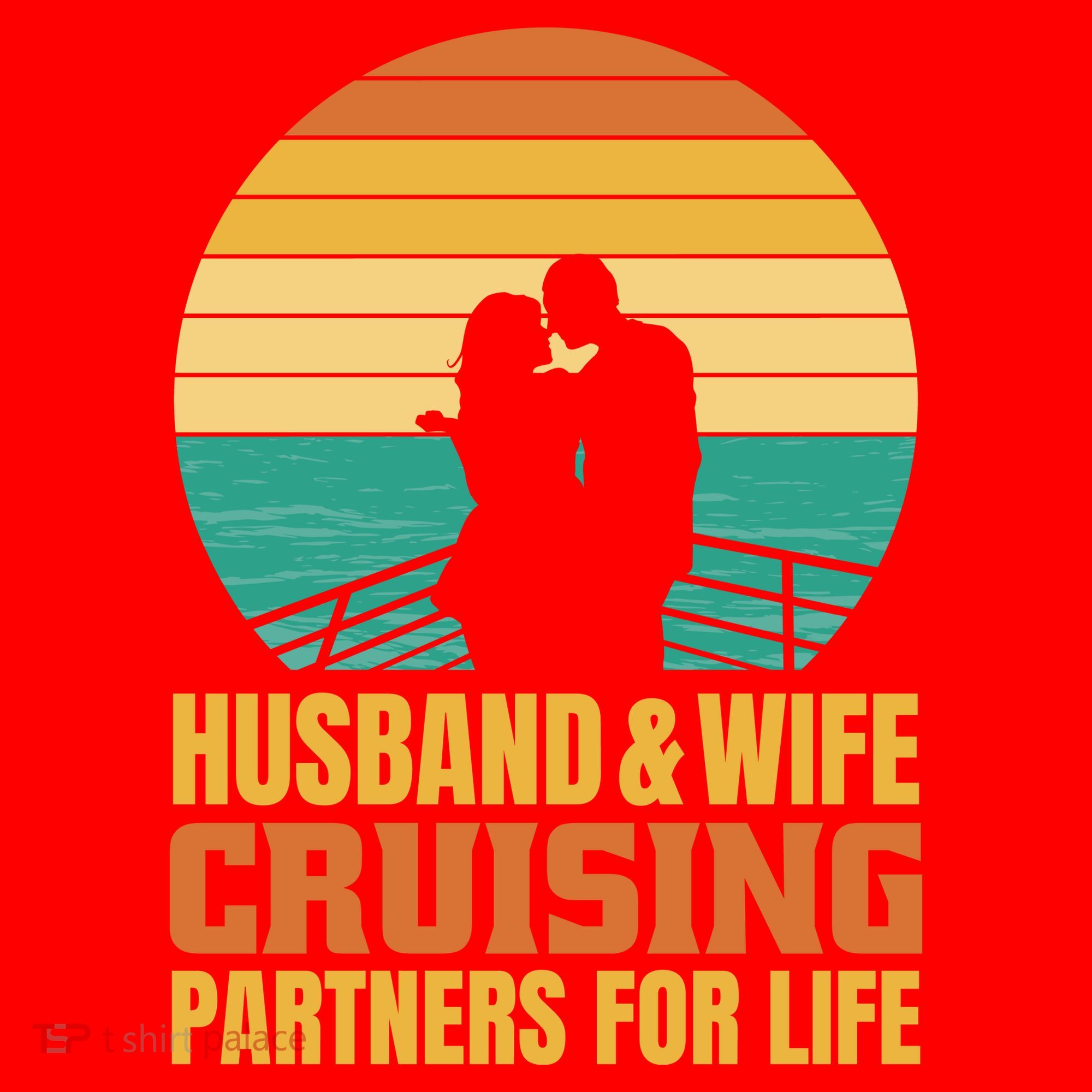 Husband And Wife Cruising Partners For Life Santa Hat