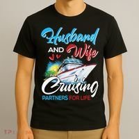 Husband And Wife Cruising Partners For Life Cruise Matching T-Shirt thumb 3
