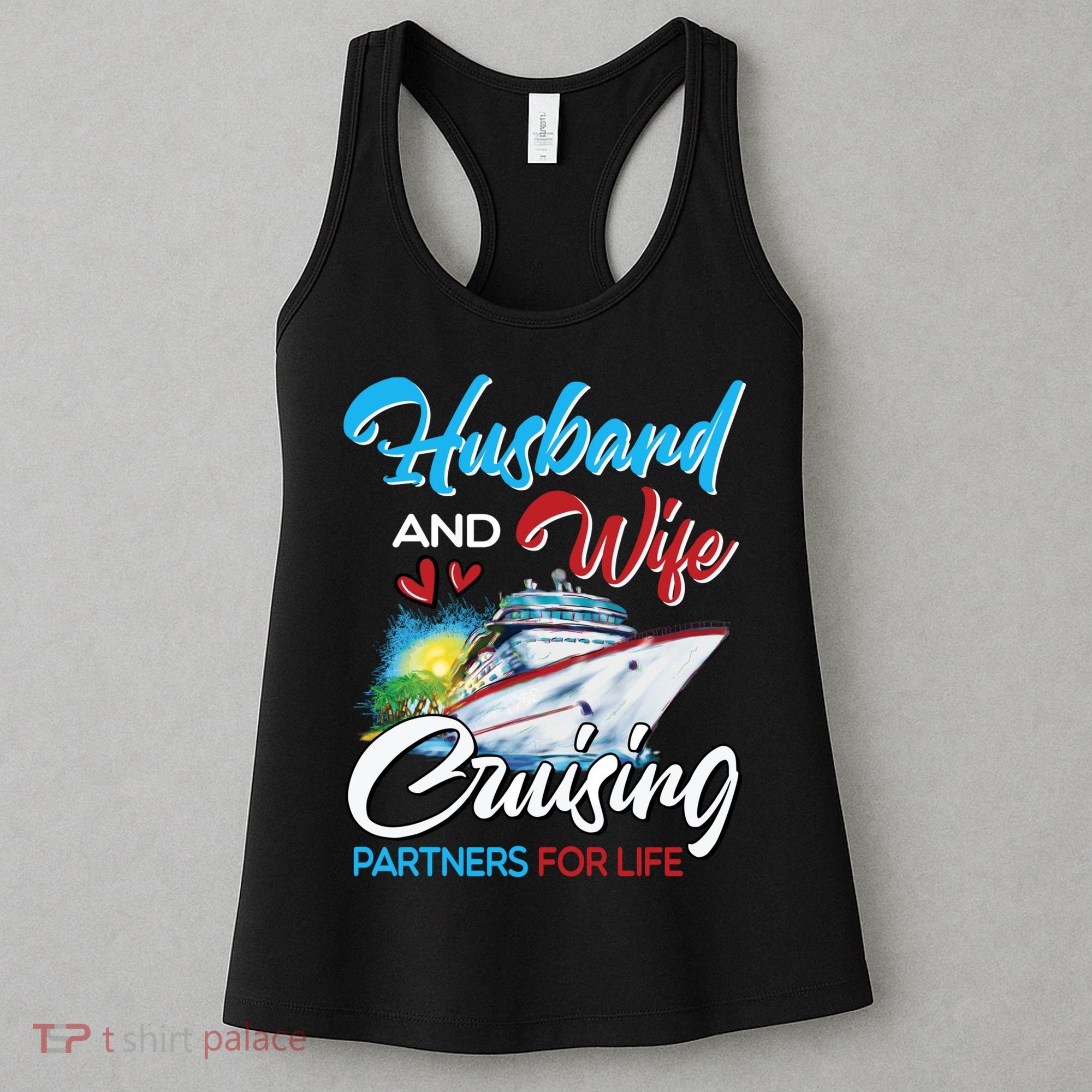 Husband And Wife Cruising Partners For Life Cruise Matching Women's Tank Top
