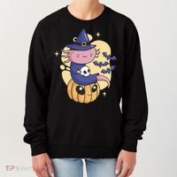 Halloween Axolotl Witch Cute Women's Sweatshirt thumb 0