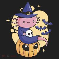 Halloween Axolotl Witch Cute Women's Sweatshirt thumb 2