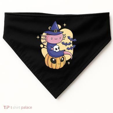 Halloween Axolotl Witch Cute USA-Made Doggie Bandana