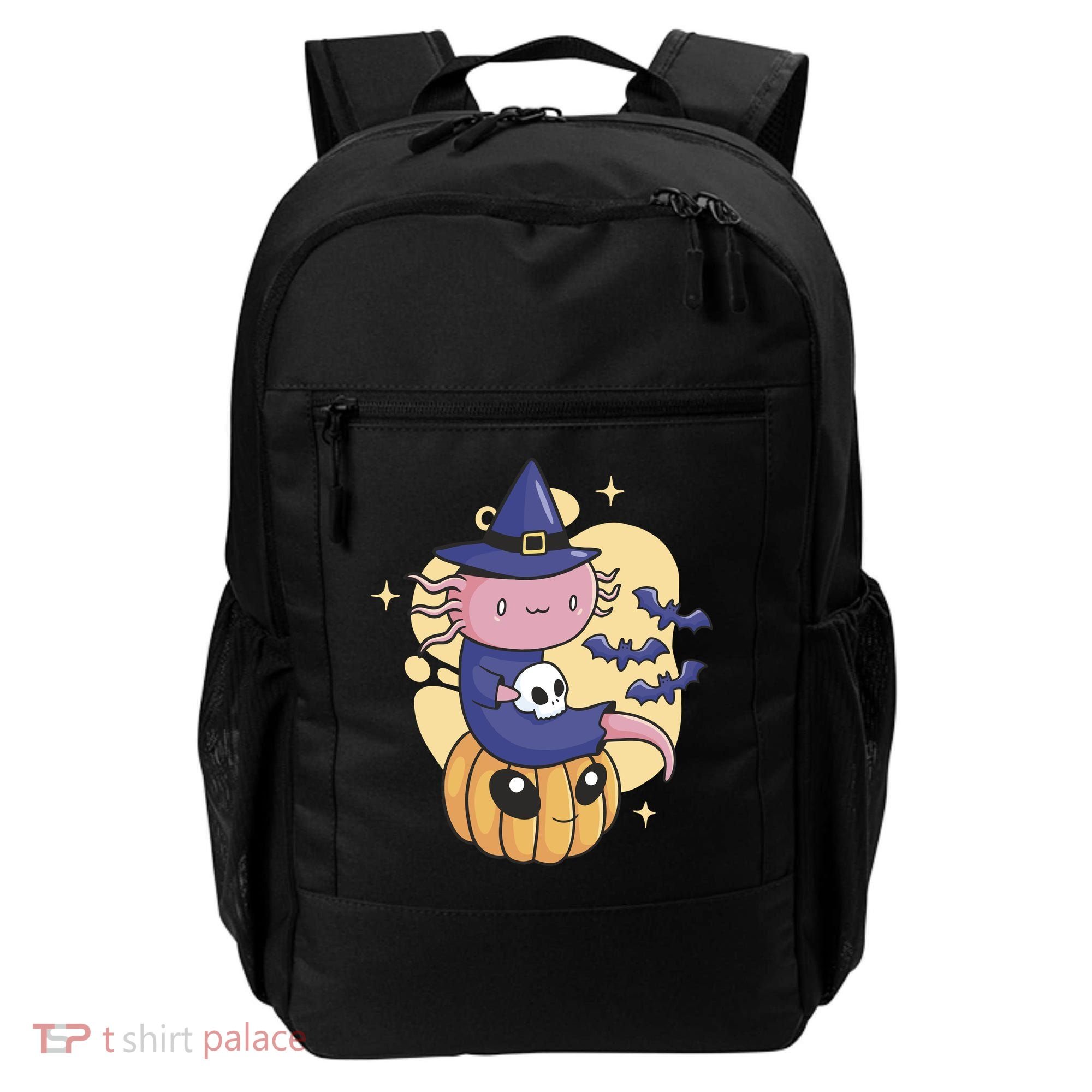 Halloween Axolotl Witch Cute Backpack