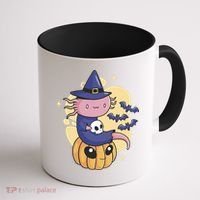 Halloween Axolotl Witch Cute Coffee Mug thumb 1
