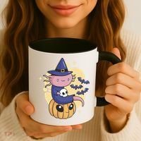 Halloween Axolotl Witch Cute Coffee Mug thumb 3