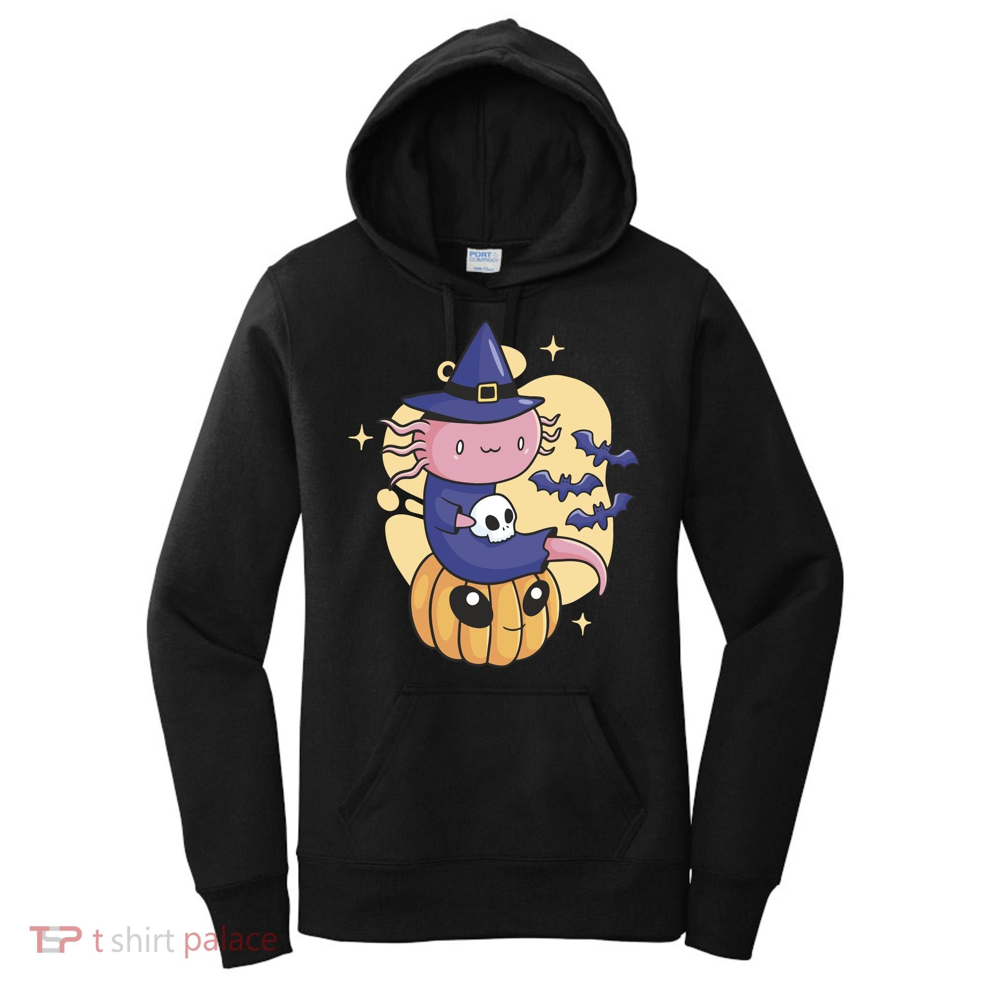 Halloween Axolotl Witch Cute Women's Hoodie