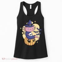 Halloween Axolotl Witch Cute Women's Tank Top thumb 0