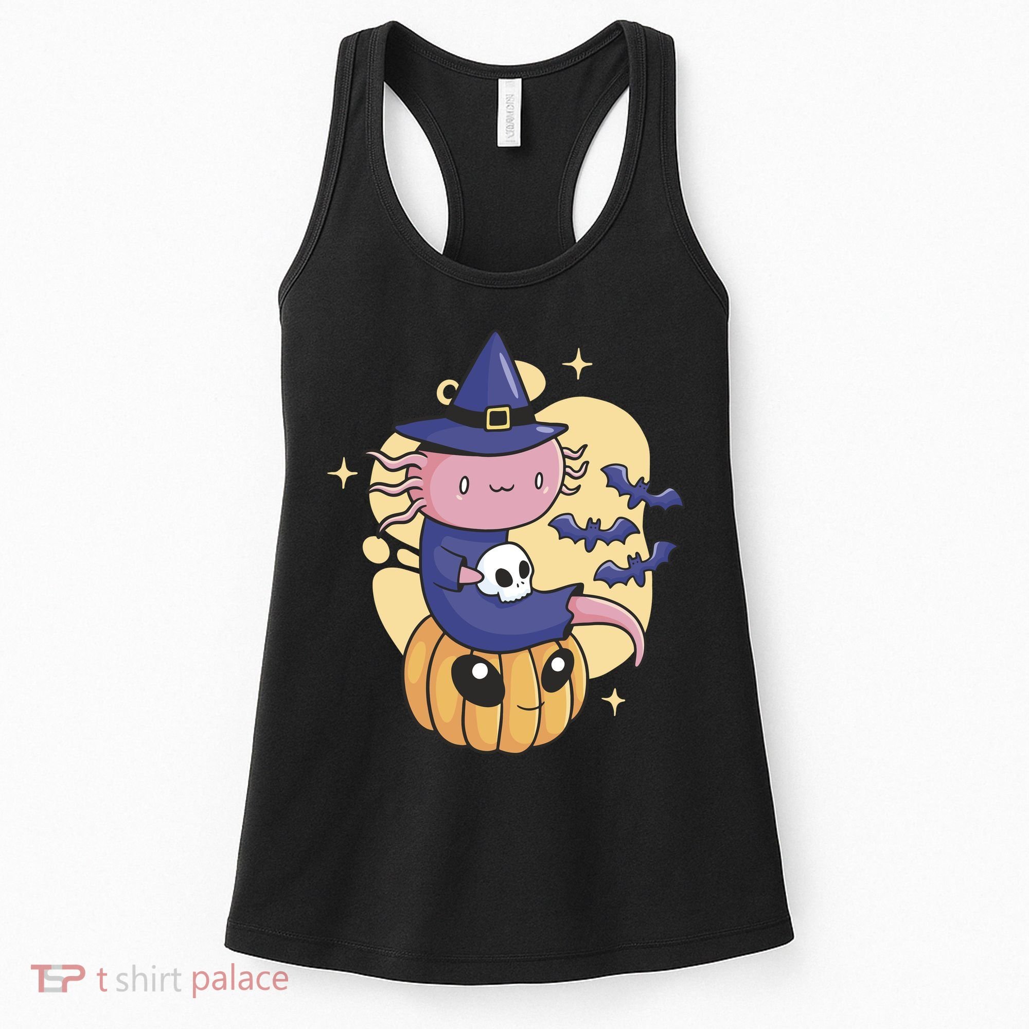 Halloween Axolotl Witch Cute Women's Tank Top