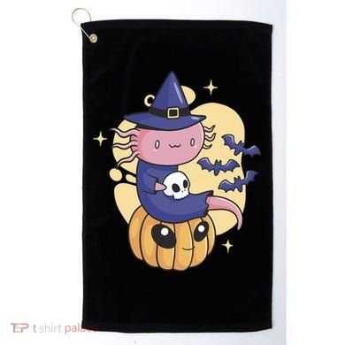 Halloween Axolotl Witch Cute Golf Towel