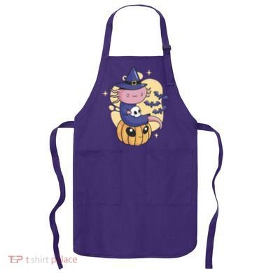 Halloween Axolotl Witch Cute Apron