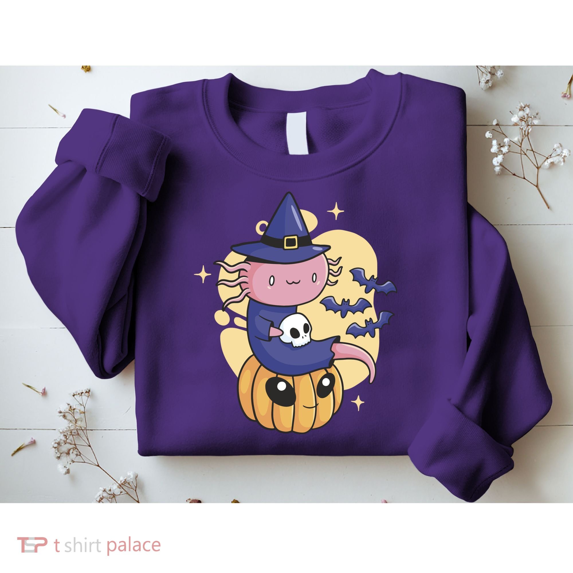 Halloween Axolotl Witch Cute Sweatshirt
