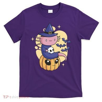 Halloween Axolotl Witch Cute T-Shirt