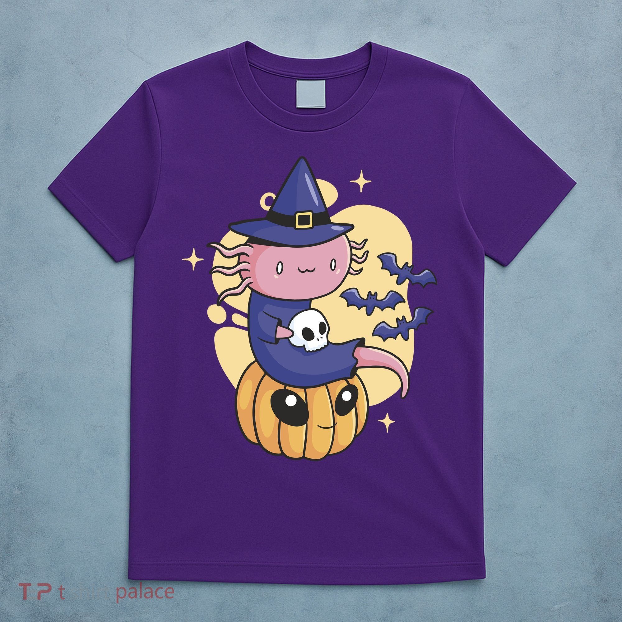 Halloween Axolotl Witch Cute T-Shirt