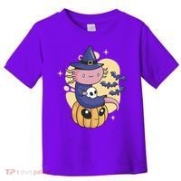 Halloween Axolotl Witch Cute Toddler T-Shirt thumb 0