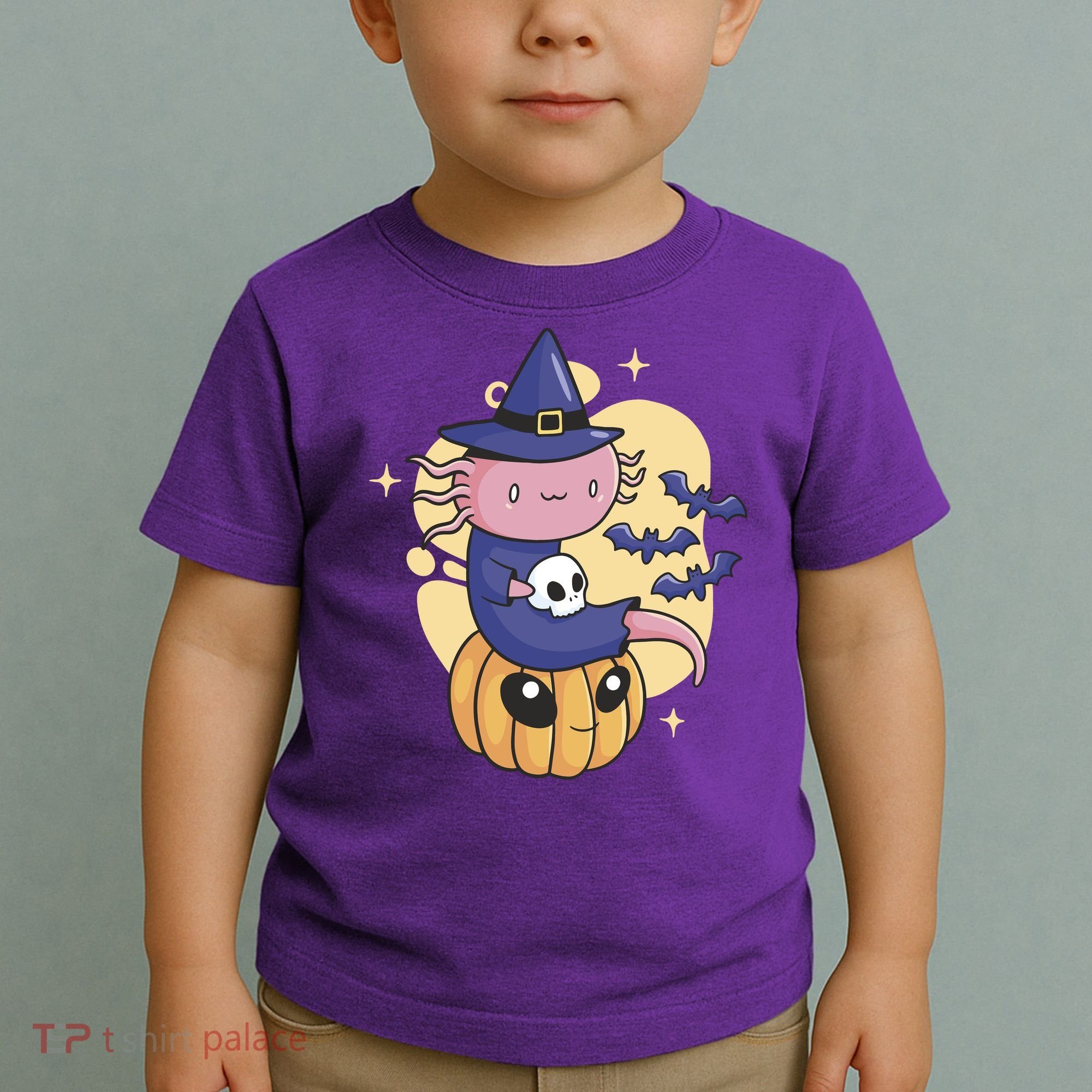 Halloween Axolotl Witch Cute Toddler T-Shirt