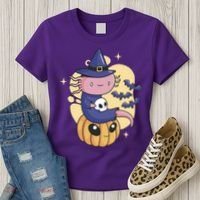 Halloween Axolotl Witch Cute Women's T-Shirt thumb 3