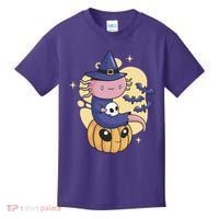 Halloween Axolotl Witch Cute Kids T-Shirt thumb 0