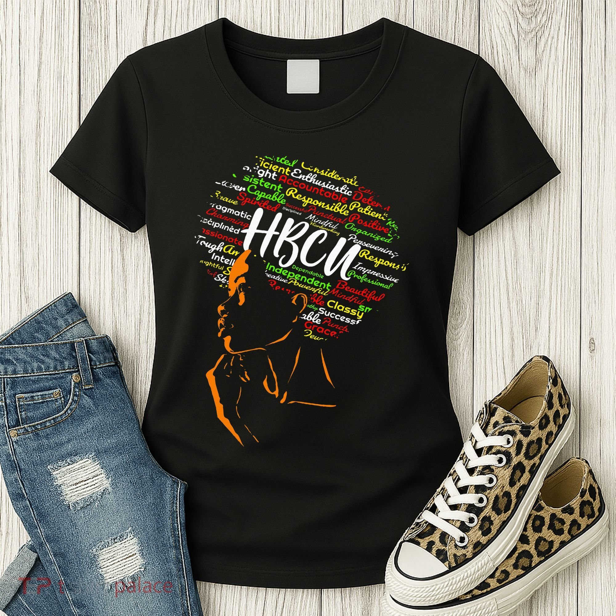 Hbcu Afro Woman Historically Black College Hbcu Women's T-Shirt
