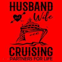 Husband And Wife Cruising Partners For Life Santa Hat thumb 1