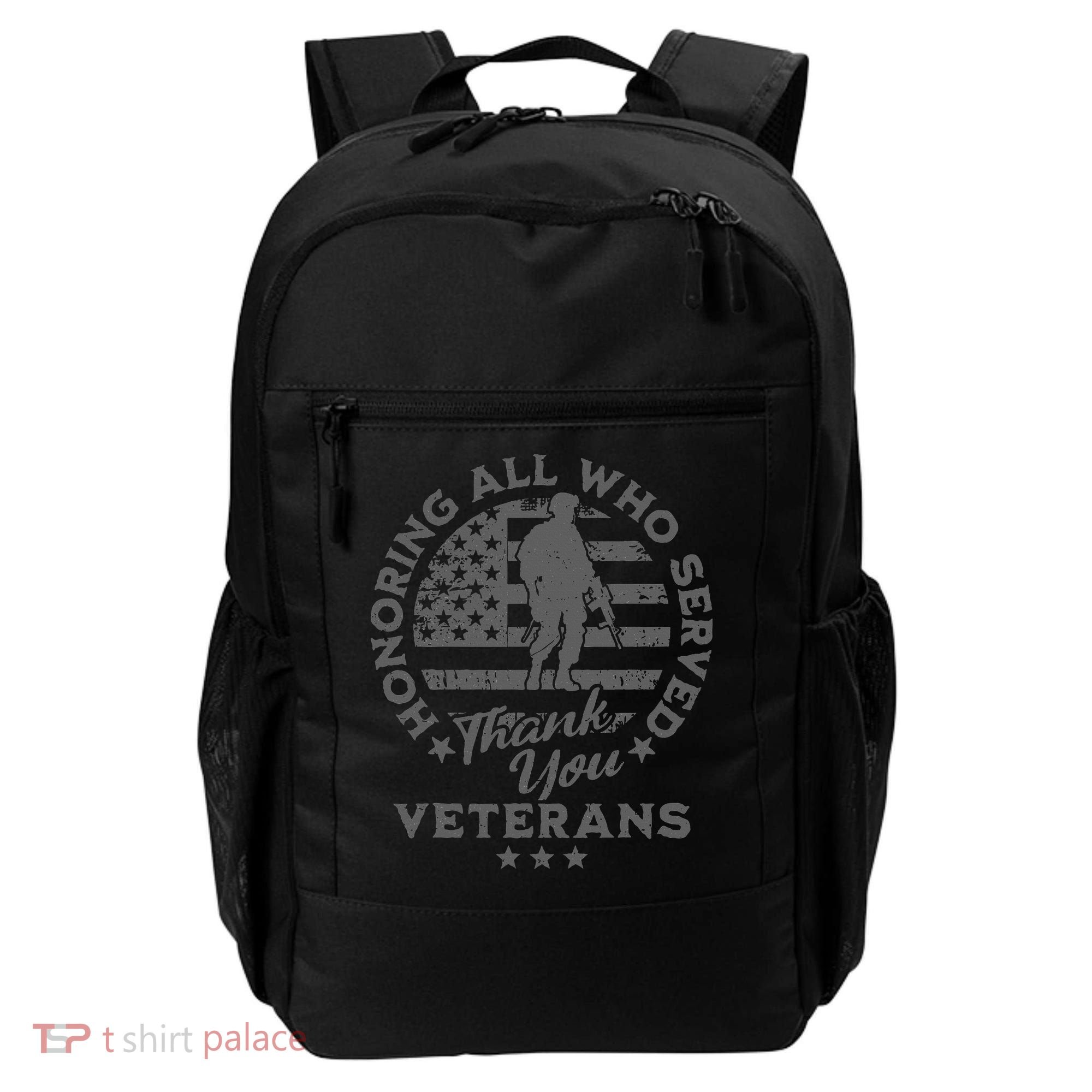 Honoring All Who Served Thank You Veterans Day American Flag Backpack