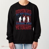 Honoring All Who Served Thank You Veterans Day American Flag Women's Sweatshirt thumb 0