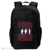 Honoring All Who Served Thank You Veterans Day American Flag Backpack thumb 0