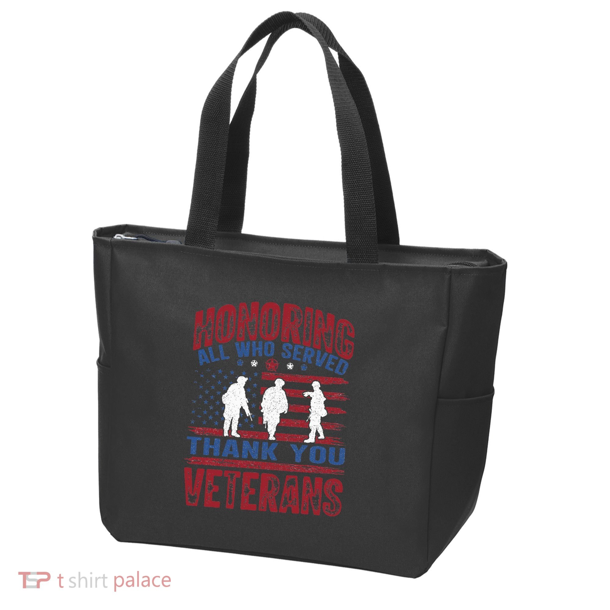 Honoring All Who Served Thank You Veterans Day American Flag Tote Bag