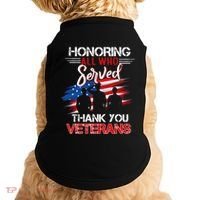 Honoring All Who Served Thank You Veterans Day Great Gift Doggie Tank thumb 0