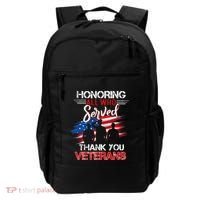 Honoring All Who Served Thank You Veterans Day Great Gift Backpack thumb 0
