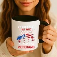 Honoring All Who Served Thank You Veterans Day Great Gift Coffee Mug thumb 3