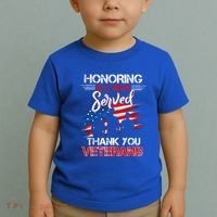 Honoring All Who Served Thank You Veterans Day Great Gift Toddler T-Shirt thumb 2