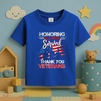 Honoring All Who Served Thank You Veterans Day Great Gift Toddler T-Shirt thumb 3