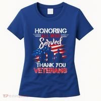 Honoring All Who Served Thank You Veterans Day Great Gift Women's T-Shirt thumb 0