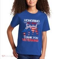 Honoring All Who Served Thank You Veterans Day Great Gift Kids T-Shirt thumb 2