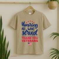 Honoring All Who Served Thank You Veterans Day Wo T-Shirt thumb 2