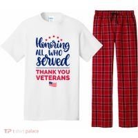 Honoring All Who Served Thank You Veterans Day Wo Pajama Set thumb 0