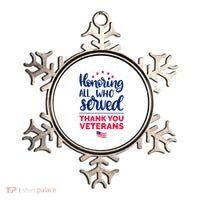 Honoring All Who Served Thank You Veterans Day Wo Ornament thumb 0