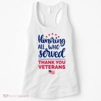 Honoring All Who Served Thank You Veterans Day Wo Women's Tank Top thumb 0
