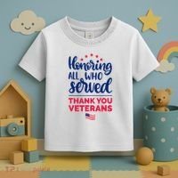 Honoring All Who Served Thank You Veterans Day Wo Toddler T-Shirt thumb 3