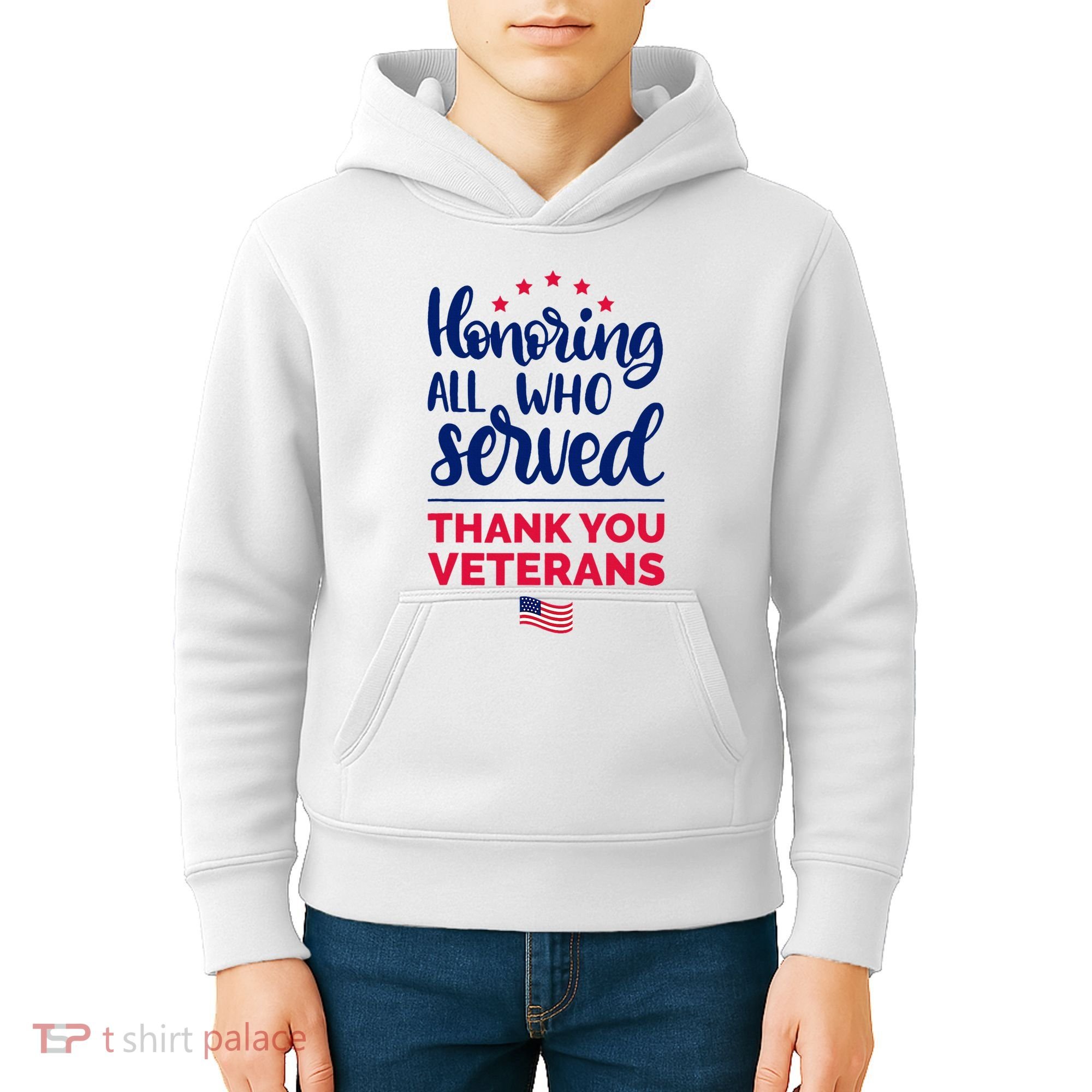 Honoring All Who Served Thank You Veterans Day Wo Kids Hoodie