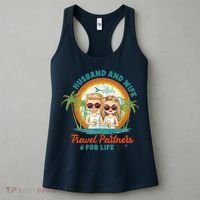 Husband And Wife Travel Partners For Life Retro SummerBeach Women's Tank Top thumb 3