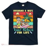 Husband And Wife Travel Partners For Life Beach Traveling T-Shirt thumb 0